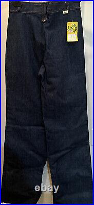 1970s Turtle Bax Vintage Denim Jeans Flare Leg SZ 7/8 Bell Bottom NOS WITH TAG