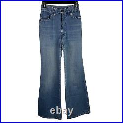 1970s Vintage Levi's Bell Bottom mom ribcage jeans orange tab Sz 25x30