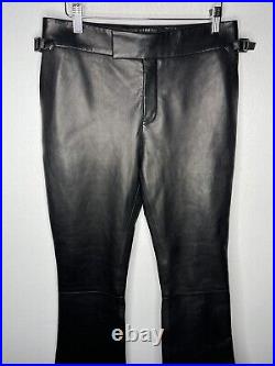 $4190 Tom Ford 40 Black Plonge Leather Flare Bell Bottom Pants 30x37 VTG Gucci