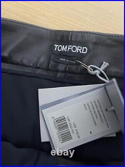 $4190 Tom Ford 40 Black Plonge Leather Flare Bell Bottom Pants 30x37 VTG Gucci