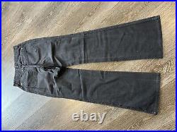 60s 70's Vintage Chemin De Fer Jeans High Waist Button Detailing Bell Bottoms