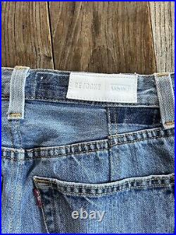 $650 Levis RE/DONE patchwork Flared Bell Bottom Vintage 70's High Rise Jeans 25
