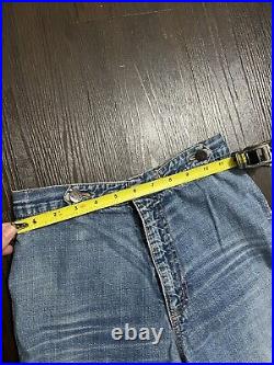 70's Vintage Chemin De Fer Jeans high waist Button Detailing bell Bottoms