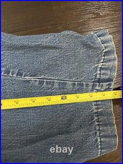 70's Vintage Chemin De Fer Jeans high waist Button Detailing bell Bottoms