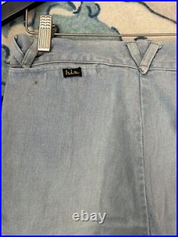 70s H. I. S Womens Bell Bottom Jeans Denim Flare VTG Hippie Disco 29x29 Rock Cool