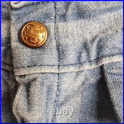 A Smile Vintage 70s Pinstriped Bell Bottom Jeans Size 30 Rare Hard to Find