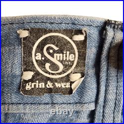 A Smile Vintage 70s Pinstriped Bell Bottom Jeans Size 30 Rare Hard to Find