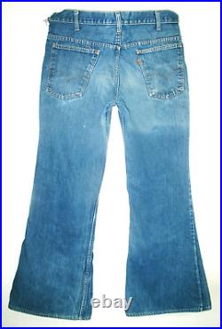 HOT VTG 80s Men's LEVI'S 684 FLARE BELL BOTTOM 8 TALON ZIPPER Denim Jeans 33 x31