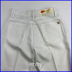 Hara Vintage 70s Womans Bell Bottom Pants Canvas 26 X 32 Slacks NOS Workwear