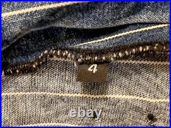 Henry Duarte Vintage 1990s Hip Hugger Low Rise Bell Bottoms Jeans Denim Waist 25