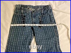 Henry Duarte Vintage 1990s Hip Hugger Low Rise Bell Bottoms Jeans Denim Waist 25