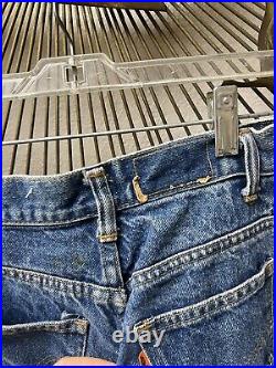 Levis Womens Jeans Size 25 Waist VINTAGE Bell Bottoms Distressed Orange Tab 70s