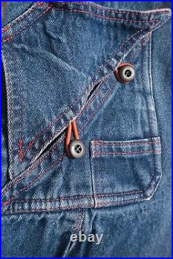 MENACE USA RARE Vintage Zip Bell Bottom Med Wash Blue Denim Jeans 27Wx28Long