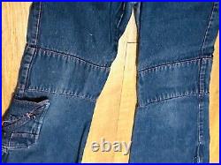MENACE USA RARE Vintage Zip Bell Bottom Med Wash Blue Denim Jeans 27Wx28Long