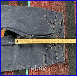 NOS 70's Vintage Levi's 746 Bell Bottom Blue Denim Jeans Size 26x29 Dark Wash