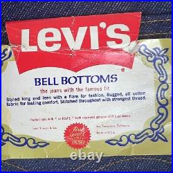 NOS Vtg Levis 646 Jeans Mens 30x32 (Fits 28x31) Blue Dark Wash Bell Bottoms 70s