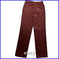 NWOT Vtg 70's Levis Maroon Pants FARMER MECHANIC MINER Soft BELL BOTTOM Jeans