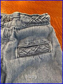 Rare Vintage 60s Womens Wrangler Jeans Braided Wide Bell Bottom Denim Made In US