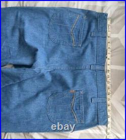 VINTAGE 1970s Orange Tab Levi's Bell Bottom Jeans 40x34 -Clean No Stains