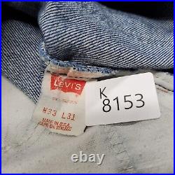 VINTAGE Levi's Women Jeans 33x31 Blue Denim Bell Bottom Orange Tab 80s USA
