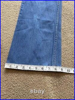 VTG 1970s Levi's 517 Blue Bell Bottom Flare Orange Tab Jeans 29x32 Made in USA