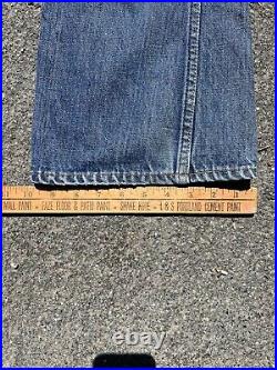 VTG 60/70s Levi's Big E Orange Tab Bell Bottom Jeans Men's 32x29 646 Pocket Ink
