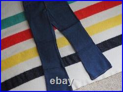 VTG 70s LEVIS 746 Bell Bottom Hippy Flare Blue 26x30 Orange Tab Scovill Jeans