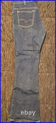 VTG Levi's 646-0217 Orange Tab Blue/Navy Bell Bottom Jeans Size 34x32