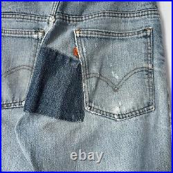 VTG Levi's 646 Bell Bottom Denim Jeans Size 29x30 Orange Tab Talon Dark 70s 80s