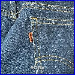 VTG Levi's 684 Big Bell Bottom Denim Jeans Sz 36x30 Orange Tab Dark 80s 70s