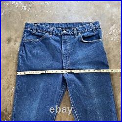 VTG Levis Jeans Mens Actual 35X28 Bell Bottom 646 Orange Tab Dark USA Made 70s