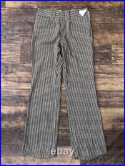VTG NOS 1970s A-1 Action Man Flare Pants 30x32 Bell Bottom Brown Striped Mens