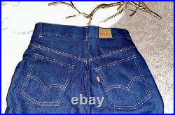 VTG NWOT Levi's Student Bell Bottom Jeans Women's 30x47 Flared Blue Denim REAR