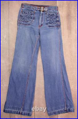 VTG Women's 70s N'est Ce Pas Denim Flare Leg Jeans 1970s Sz 29 Bellbottoms