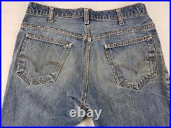 Vintage 1960s 70s Levis BIG E Orange Tab Bell Bottom Flared Denim Jeans