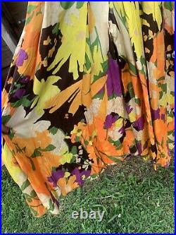 Vintage 1970's Jumpsuit Women's Bell Bottom Multicolor Disco Floral Hippy