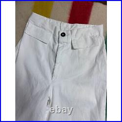 Vintage 1970s White Extra Wide Bell Bottom Jeans 70s h. I. S for Her 27x30.25