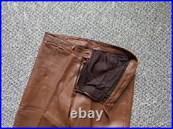 Vintage 1970s bell bottoms LAMBSKIN leather pants 36x30 boho DISCO flare HIPPIE