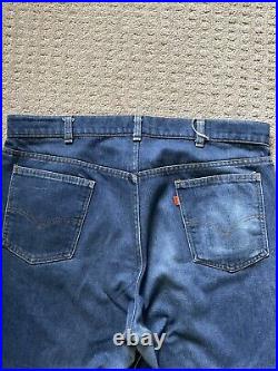 Vintage 1980's Bell Bottom Orange Tab Levi's Denim Pants Flare Hippie 38x34