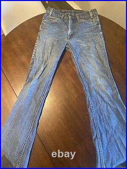 Vintage 684 Levis Jeans Orange Tab Bell Bottoms 28x32