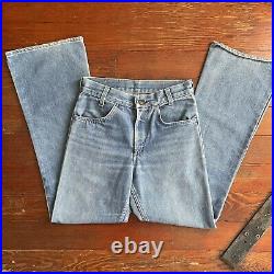 Vintage 70's Levi's 646 Flare Leg Bell Bottom Jeans Orange Tab USA 26 X 29