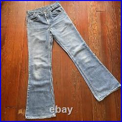 Vintage 70's Levi's 646 Flare Leg Bell Bottom Jeans Orange Tab USA 26 X 29