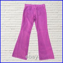Vintage 70's Pink bell bottom Flare jeans Hip Huggers Size Xs