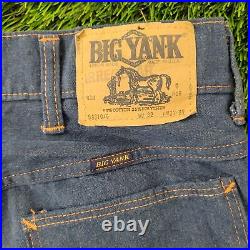 Vintage 70s BIG-YANK Seafarer Bell-Bottoms Jeans Womens 3/4 27x30 Indigo TALON