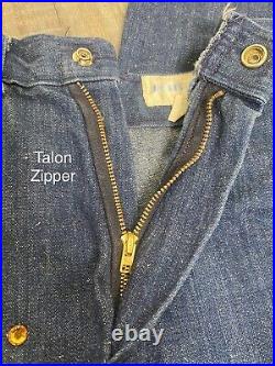 Vintage 70s Bell Bottom Jeans Flare Leg Talon 42 Zipper See Video! Tiny Waist