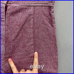 Vintage 70s Denim Big Bell bottoms Jeans Womens 25 Waist Dyed Cotton Maroon