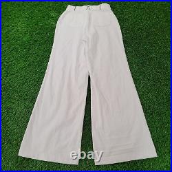 Vintage 70s Flared Bell-Bottoms Sailor Pants Teens 2 26x32 (11) Nautical White