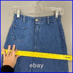 Vintage 70s Jeans Denim Big Bell Bottoms High Waist Bare Back 24 x 30 JCpenney