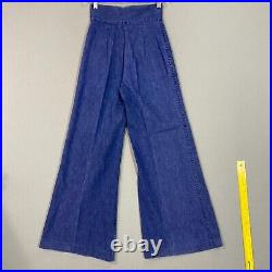 Vintage 70s Jeans Denim Big Bell Bottoms High Waist Sears JR Bazaar 23 x 29