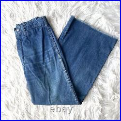 Vintage 70s L. A. P. D. California High Waisted Bell Bottom Flare Denim Jeans Rare